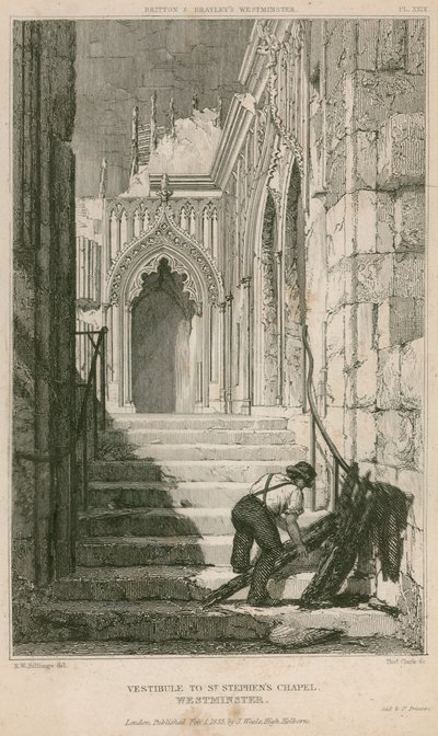 Przedsionek do kaplicy św Szczepana, Pałac Westminsterski autorstwa R. W. Billings