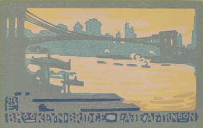 Most Brookliński Późne popołudnie, 1916. autorstwa Rachael Robinson Elmer