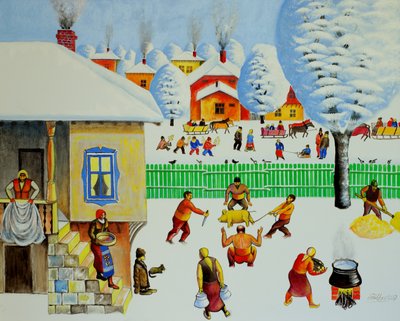 Na choince, 2006 (olej na płótnie) autorstwa Radi Nedelchev