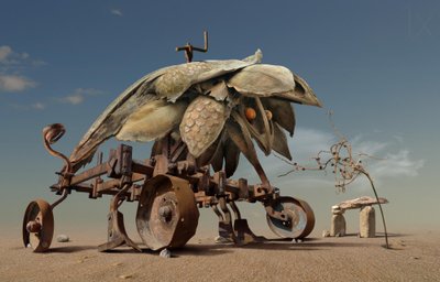Surrealistyczna maszyna pustynna autorstwa Radoslav Penchev
