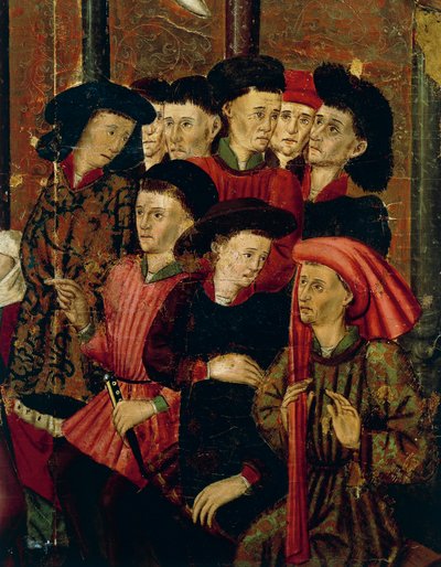 Kazanie, fragment z Ołtarza San Bernardino, autorstwa Joana Figuera i Tomasa Rafaela (działający w 2. poł. XVI w.), tempera na desce, 399x253 cm. Szczegół. autorstwa Rafael & Figuera Joan (active c.1454 1477) Tomas