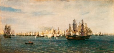 bitwa pod Trafalgarem, 21 października 1805 autorstwa Rafael Monleon y Torres