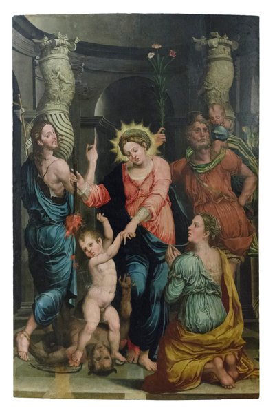 Madonna ratująca świętych Jana Chrzciciela i Krzysztofa autorstwa Raffaellino di Michelangelo (16th century)