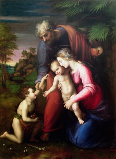 Święta Rodzina z Janem Chrzcicielem, 151314 autorstwa Raffaello Sanzio Raphael