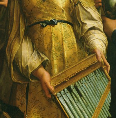 Św. Cecylia w otoczeniu św. Pawła, św. Jana Ewangelisty, św. Augustyna i Marię Magdalenę, ok. 1513 (detal z 182507) autorstwa Raffaello Sanzio Raphael