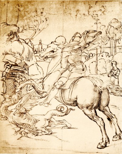 Św. Jerzy zabija smoka autorstwa Raffaello Sanzio Raphael