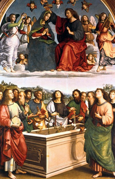 Koronacja Ołtarza Dziewicy Oddiego, 1502-1503 autorstwa Raffaello Sanzio Raphael