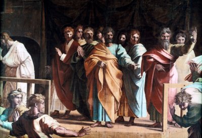 Śmierć Ananiasza, 1515 autorstwa Raffaello Sanzio Raphael