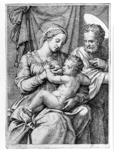 Święta Rodzina, rytowana przez Marcantonio Raimondiego, ok. 1515 autorstwa Raffaello Sanzio Raphael