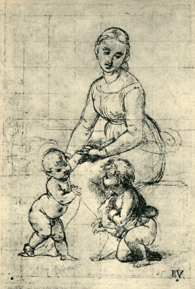 Madonna, Dzieciątko Jezus i św. Jan, 1507, 1943. autorstwa Raffaello Sanzio Raphael