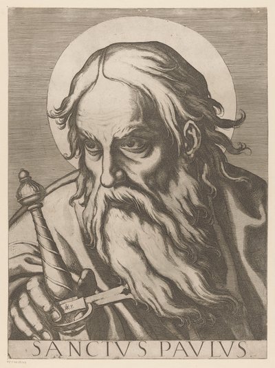 Święty Paweł Święty Paweł (tytuł na obiekcie) Chrystus, Maryja en de twaalf apostelen (tytuł serii) Święte Kolegium Apostolskie (tytuł serii) autorstwa Raffaello Schiaminossi