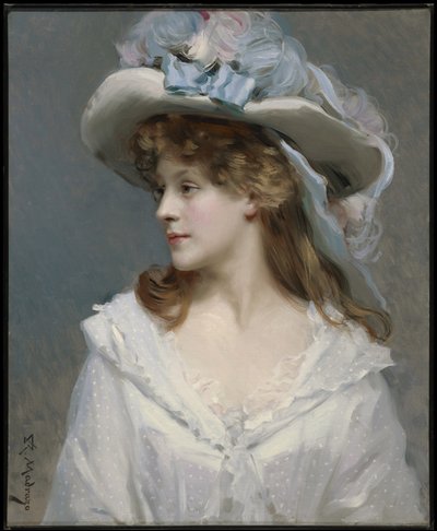 Kobieta w bieli, ok.1880 autorstwa Raimundo de Madrazo y Garreta