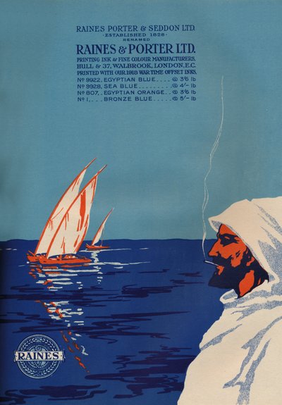 „Reklama Raines & Porter Ltd.”, 1919 r. autorstwa Raines and Porter