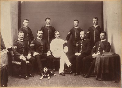 Kapitan Watkins i podoficerowie autorstwa Raja Deen Dayal