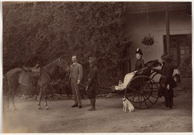 Pułkownik H. R. Thuillier i jego żona Emmeline Williams Thuillier, Shimla autorstwa Raja Deen Dayal