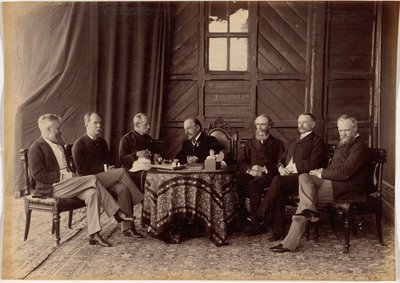 Lord Dufferin i Najwyższa Rada Rządowa Indii autorstwa Raja Deen Dayal