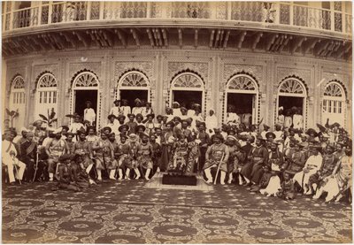 Maharadża Scindia, szlachta i wysocy urzędnicy, Gwalior autorstwa Raja Deen Dayal