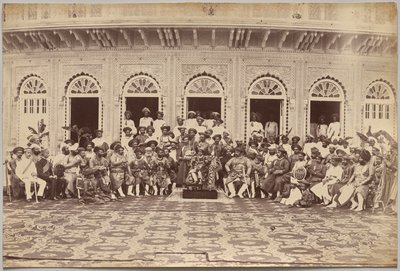 Maharadża Scindii, szlachta i wysocy urzędnicy, Gwalior autorstwa Raja Deen Dayal