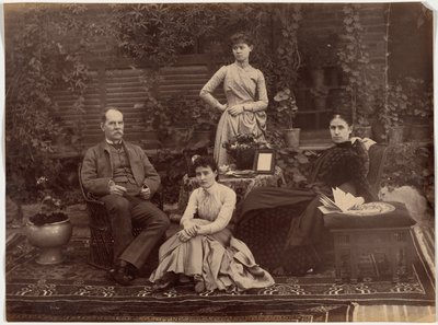 Sir Auckland Colvin z rodziną, Shimla autorstwa Raja Deen Dayal