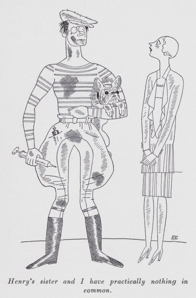 Ilustracja do „But Gentlemen Marry Brunettes” autorstwa Anity Loos (lito) autorstwa Ralph Barton