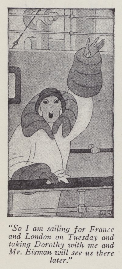 Ilustracja Anita Loos dla Panów Wolą Blondynki (lito) autorstwa Ralph Barton