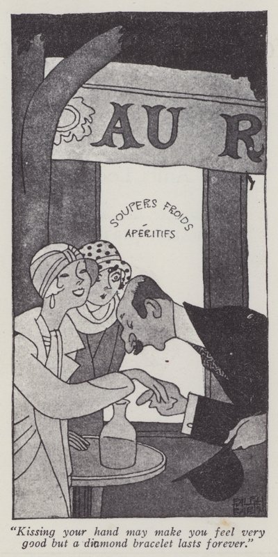 Ilustracja dla Panów Wolą Blondynki, Anita Loos (lito) autorstwa Ralph Barton