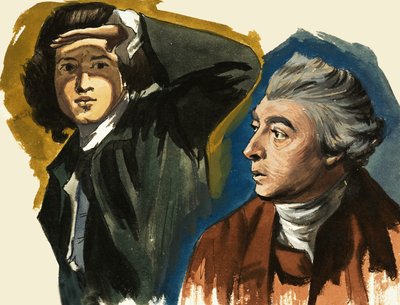 Sir Joshua Reynolds i Thomas Gainsborough autorstwa Ralph Bruce
