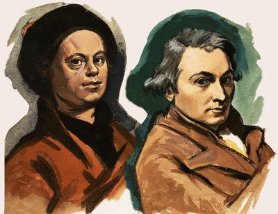William Hogarth i George Romney autorstwa Ralph Bruce
