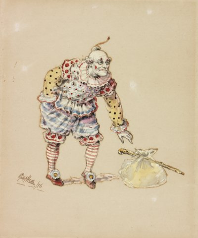 Billy Purvis kradnący tobołek, 1876 (ołówek i wc na papierze) autorstwa Ralph Hedley