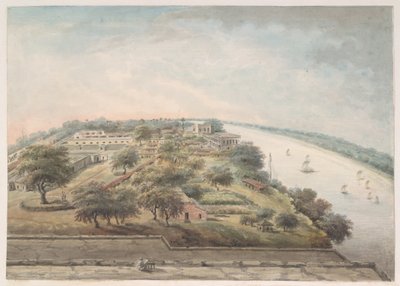 Widok z lotu ptaka z góry Opium Godown w Patna autorstwa Ram Sita