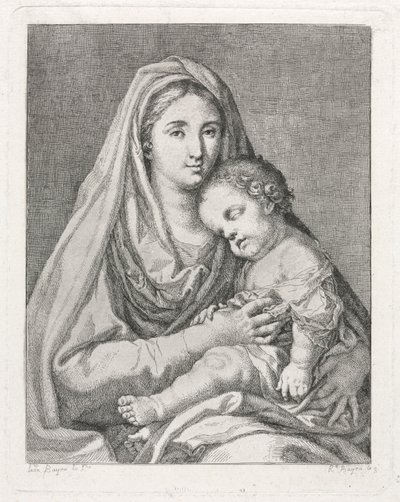 Madonna z Dzieciątkiem wg Francisco Bayeu y Subias. autorstwa Ramon Bayeu y Subias