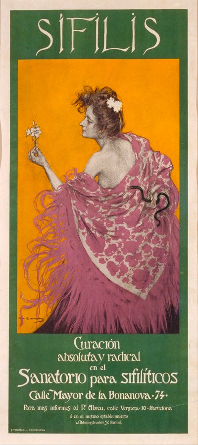 Kiła (plakat) - Dzieło Ramona Casasa (1866-1932) - 1900 - Kolorowa litografia - 80x34,3 - Narodowe Muzeum Sztuki Katalonii, Barcelona autorstwa Ramón Casas