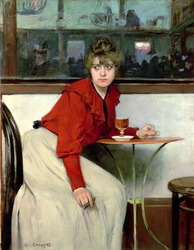 Chica w barze autorstwa Ramon Casas i Carbo