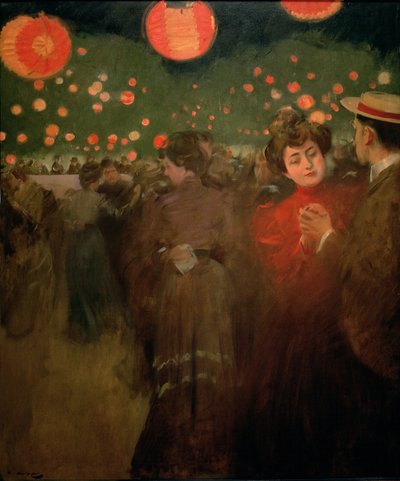 Plener, ok. 1901-02 (olej na płótnie) autorstwa Ramon Casas i Carbo