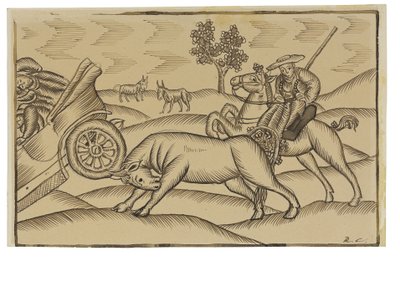 Turystyka na hiszpańskiej wsi (ołówek, długopis i atrament na papierze) autorstwa Ramon Casas i Carbo