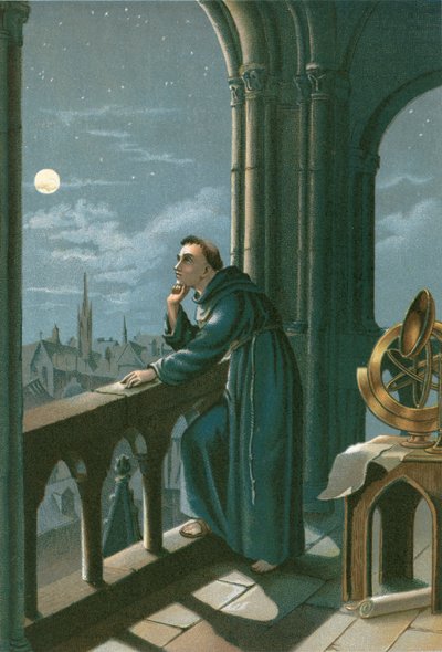 Roger Bacon w swoim obserwatorium w Oksfordzie autorstwa Ramon Puiggari