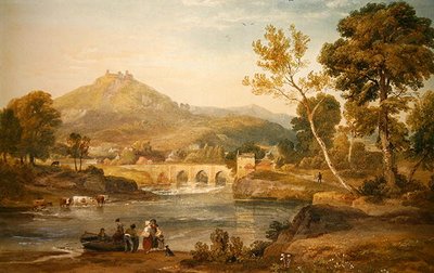 Llangollen, Walia (akwarela na papierze) autorstwa Ramsay Richard Reinagle