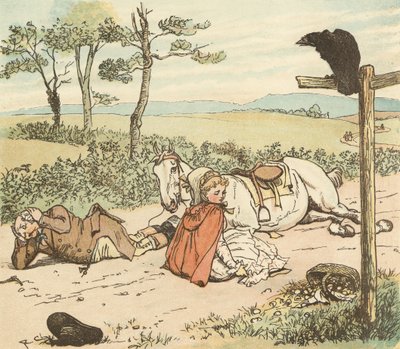 Rolnik poszedł kłusem po swojej siwej klaczy autorstwa Randolph Caldecott