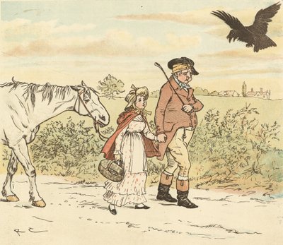 Rolnik poszedł kłusem po swojej siwej klaczy autorstwa Randolph Caldecott