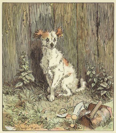 Elegia o śmierci szalonego psa (kolor lito) autorstwa Randolph Caldecott