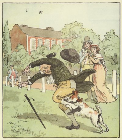 Elegia o śmierci wściekłego psa autorstwa Randolph Caldecott