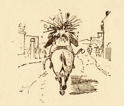 Butelki wina John Gilpins eksplodują, 1878, c1918. autorstwa Randolph Caldecott