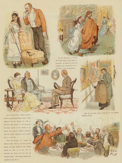 Zima pana Oakballa we Florencji (chromolitho) autorstwa Randolph Caldecott
