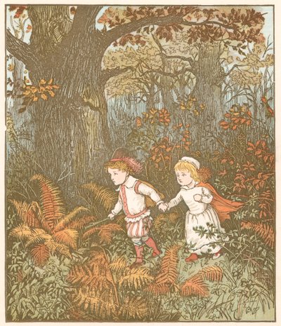 Scena z The Babes Children in the Wood, 1878 autorstwa Randolph Caldecott