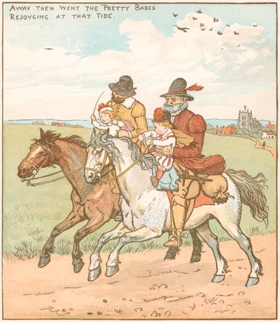 Scena z The Babes in the Wood, 1878 autorstwa Randolph Caldecott
