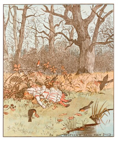 Scena z The Babes in the Wood, 1878 autorstwa Randolph Caldecott