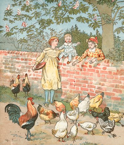 Chłopiec farmera (kolorowa litografia) autorstwa Randolph Caldecott