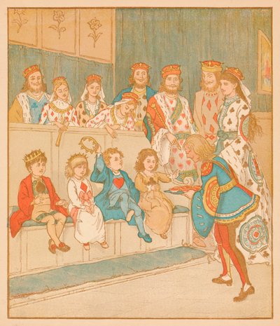 Łotr serc, sprowadził te tarty, 1880. autorstwa Randolph Caldecott