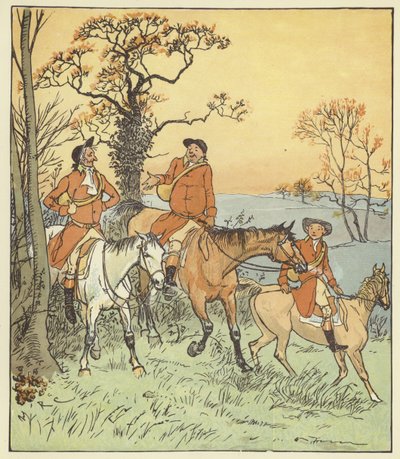 Trzech Jowialnych Łowców autorstwa Randolph Caldecott