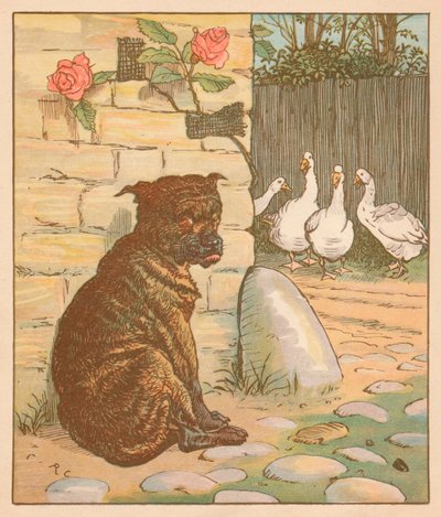 Pies, który niepokoił kota..., ok. 1878. autorstwa Randolph Caldecott
